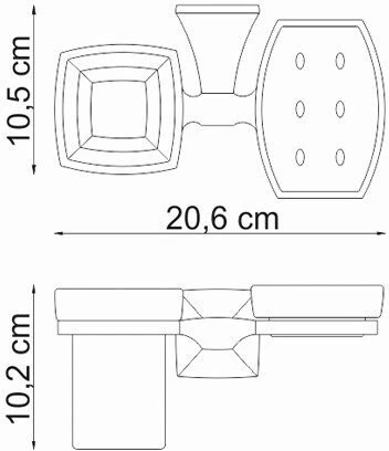 Держатель стакана и мыльницы WasserKraft Wern K-2526