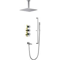 Душевая система Timo "Selene", встроенный термостат, латунь, цвет хром