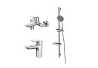 Душевой гарнитур Aquatek AQ1030CR, вертикальный монтаж, ABS-пластик, хром