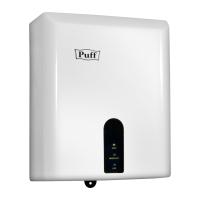 Электросушитель для рук "Puff-8810", белый, 1,2  кВт