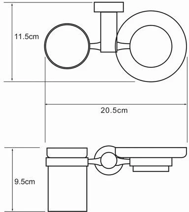Держатель стакана и мыльницы WasserKraft Donau K-9426