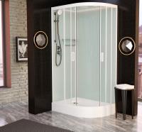 Душевая кабина Frank F418L М White левосторонняя матовое стекло 100х80х220 см