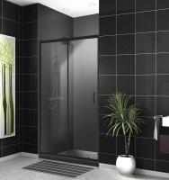 Душевая дверь BelBagno "UNO-195" UNO-195-BF-1-140-C-NERO, чёрный, 195 x 140 см