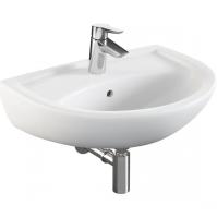 Раковина VITRA Norm Fit 6894B099-1776, фарфор, полукруглая, подвесная, белая, 55х41х17 см