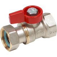 Кран шаровой Giacomini ВР для котлов и счетчиков 3/4quot;F x 3/4quot; гайка - красн. рук., R251PX014
