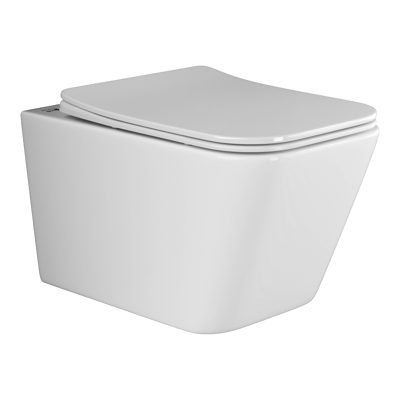 Подвесной унитаз Metric Rimless Шумоизоляционная панель Система инсталляции с кнопкой Round цвет бел