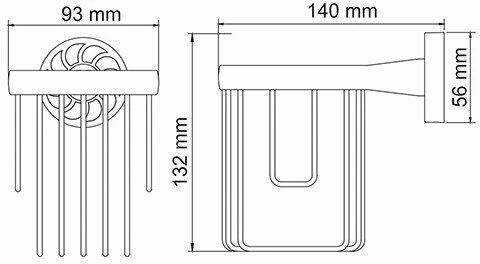 Держатель освежителя WasserKraft Isen K-4045