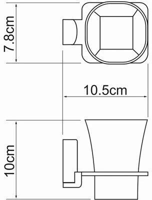 Подстаканник одинарный WasserKraft Leine K-5028