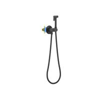 Комплект для гигиенического душа AQUATEK Select AQ1023MB, встраиваемый, черный матовый, латунь