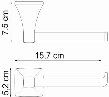 Держатель туалетной бумаги WasserKraft Wern K-2596