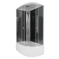 Душ.каб. NG-7510-14L BLACK (1200х800х2150) высокий поддон(40см) стекло МОЗАИКА 4 места