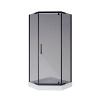 Душ. уголок NG-009-14DT (900х900х1950) низкий поддон(13см) стекло ТОНИРОВАННОЕ, 2 места