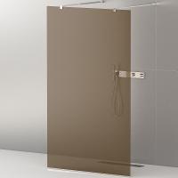 Душевая перегородка Cezares Liberta 80 LIBERTA-L-2-80-BR-Cr профиль Хром стекло бронзовое