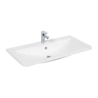 Раковина-столешница BelBagno ACQUA BB1000, прямоугольная, подвесная, искусственный камень, белая, 100x45.5x14.5 см