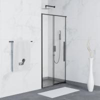 Душевая дверь RGW Stilvoll SV-12B, 200x140 см, профиль чёрный, стекло прозрачное