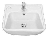 Раковина Santek "Лонги", подвесная, овальная, белая, санфарфор, 55х42 см