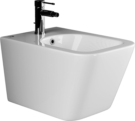 CN3008 Подвесное биде METRIC, 1 отверстие под смеситель, с крепежом для скрытого монтажа