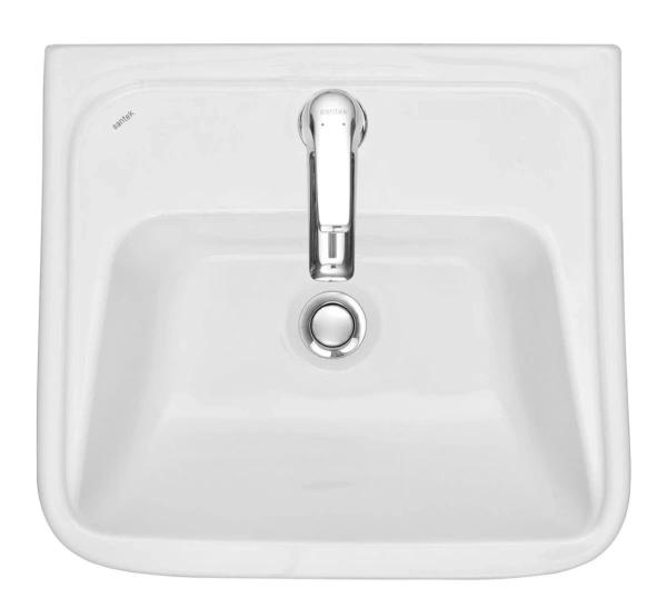 Раковина Santek "Лонги", подвесная, овальная, белая, санфарфор, 55х42 см