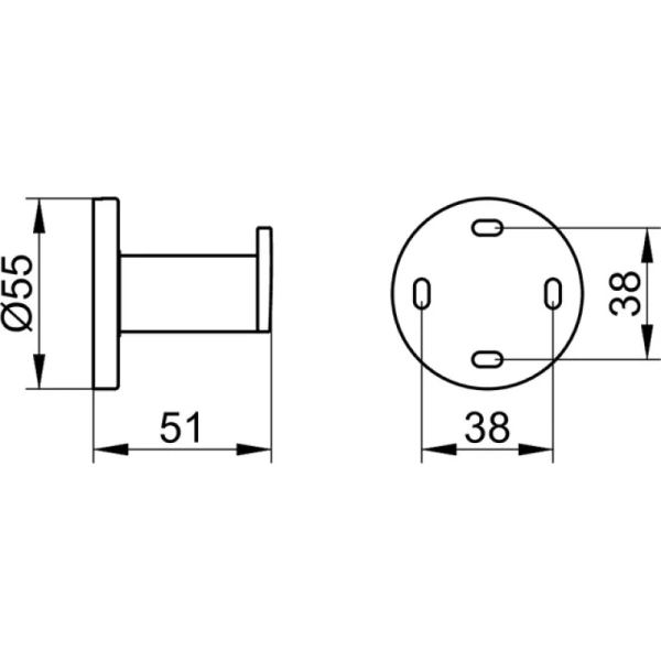 Крючок KEUCO Plan 14914370000 для ванны, черный матовый