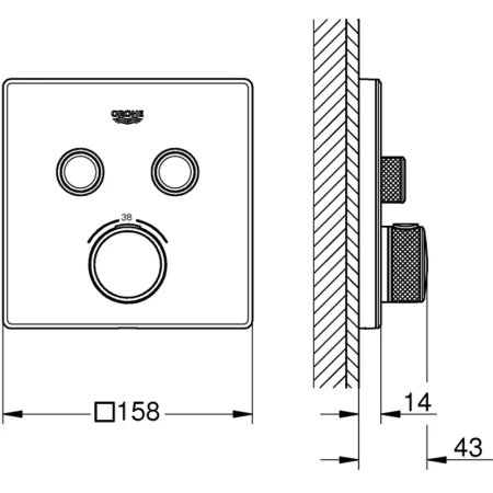 Термостат для ванны Grohe Grohtherm SmartControl 29156LS0