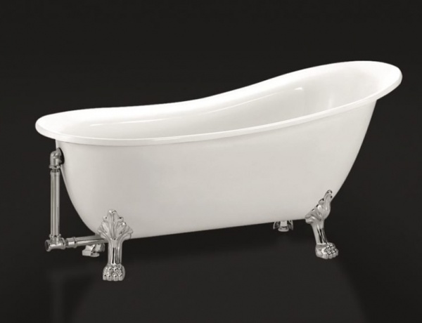 Ванна BelBagno BB06, акриловая, овальная, белая, противоскользящее дно