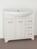 Тумба без раковины с раковиной Style Line Олеандр-2 90 (3 ящ.) Эльбрус 90, рельеф пастель