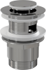 Донный клапан сифона для умывальника CLICK/CLACK 5/4″ AlcaPlast A39 цельнометаллический с переливом и малой заглушкой
