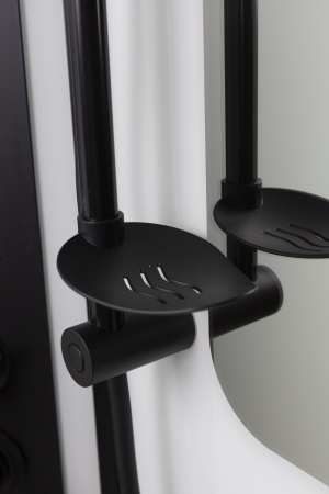 Душ.каб. NG-6902-01GD BLACK (1000х1000х2200) низкий поддон(16 см) стекло ТОНИРОВАННОЕ, 4 места