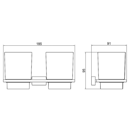 Стакан для зубных щеток Timo Selene 43034/17 двойной Золото матовое