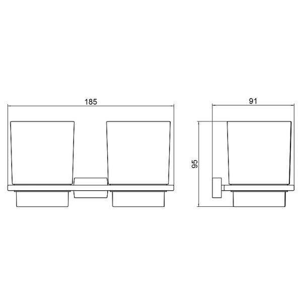 Стакан для зубных щеток Timo Selene 43034/17 двойной Золото матовое