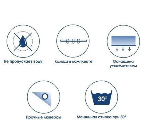 Штора для ванной WasserKraft Donau SC-24101