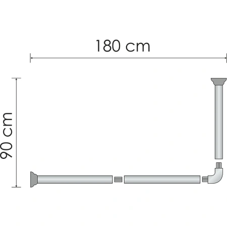 Карниз для ванны WasserKraft Dinkel 180x90 SC-469018