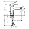 Смеситель для биде Hansgrohe Rebris E 72211670 Черный матовый