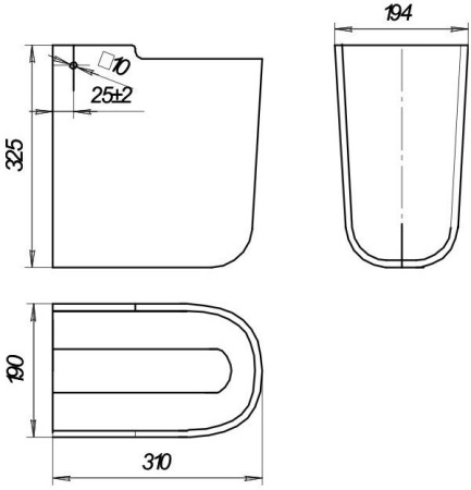 Полупьедестал для раковины Sanita Luxe Best S1 BSTSLSP01, подвесной, белый, фаянс, 19x31 см