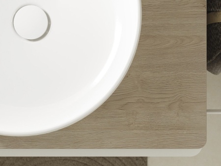 Раковина Hansgrohe "Xuniva S" 60164450, накладная, круглая, керамика, белая, 40х40х13 см