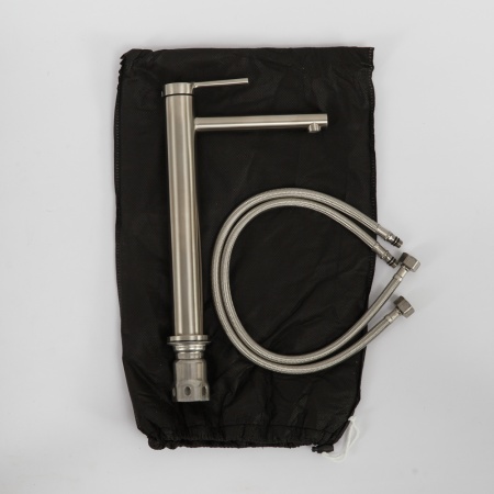 Смеситель BelBagno ETNA ETN-LMC-IN, для накладной раковины, нержавеющая сталь