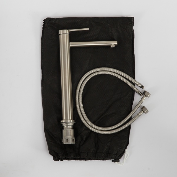 Смеситель BelBagno ETNA ETN-LMC-IN, для накладной раковины, нержавеющая сталь