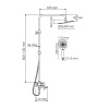 Душевой комплект WasserKRAFT A177, тропический дождь, вертикальный монтаж, хром