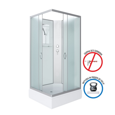 Душевая кабина Niagara NG-33974-14QBK, угловая, прямоугольная, 4 места, матовое стекло