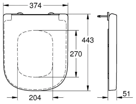 Крышка-сиденье Grohe Euro Ceramic с микролифтом 39330001