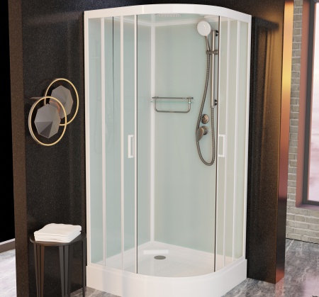 Душевая кабина Frank F420 М White матовое стекло 120х120х220 см