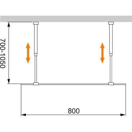 Душевая перегородка Cezares Liberta 80 LIBERTA-L-2-80-BR-Cr профиль Хром стекло бронзовое