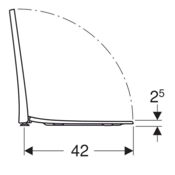Сиденье для унитаза, верхнее крепление Geberit Acanto 500.604.01.2