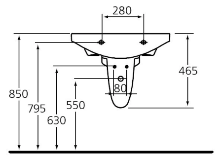 Полупьедестал Ideal Standard Motion W310401