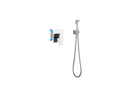Набор гигиенического душа AQUATEK "Лира" AQ1419CR, латунь, встраиваемый, хром