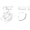 Акриловая ванна 150x150 см Ravak Gentiana CG01000000