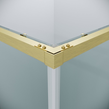 Душ.ограждение 300.K33.01.1280.32.00 Galaxy (120*80*195) золото сатин, стекло прозрачное, 2 места