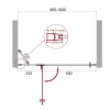Душевая дверь BelBagno KRAFT-B-12-60/40-C-Cr-L