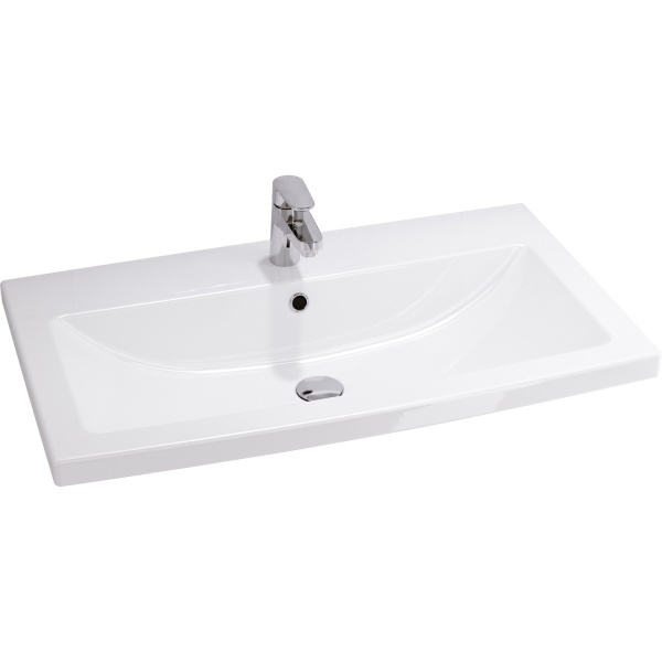 Умывальник Cersanit Como 80, мебельный, отверстие под смеситель, отверстие перелива