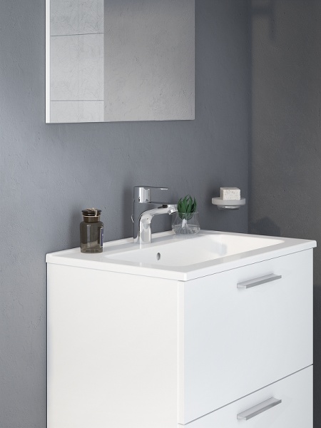 Комплект мебели для ванной Vitra Mia 60 75021 подвесной Белый глянцевый